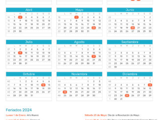 calendario 2024 Argentina