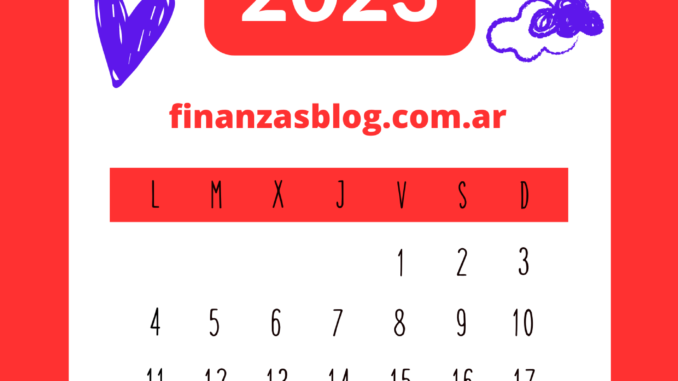 Calendario 2023 Argentina PDF