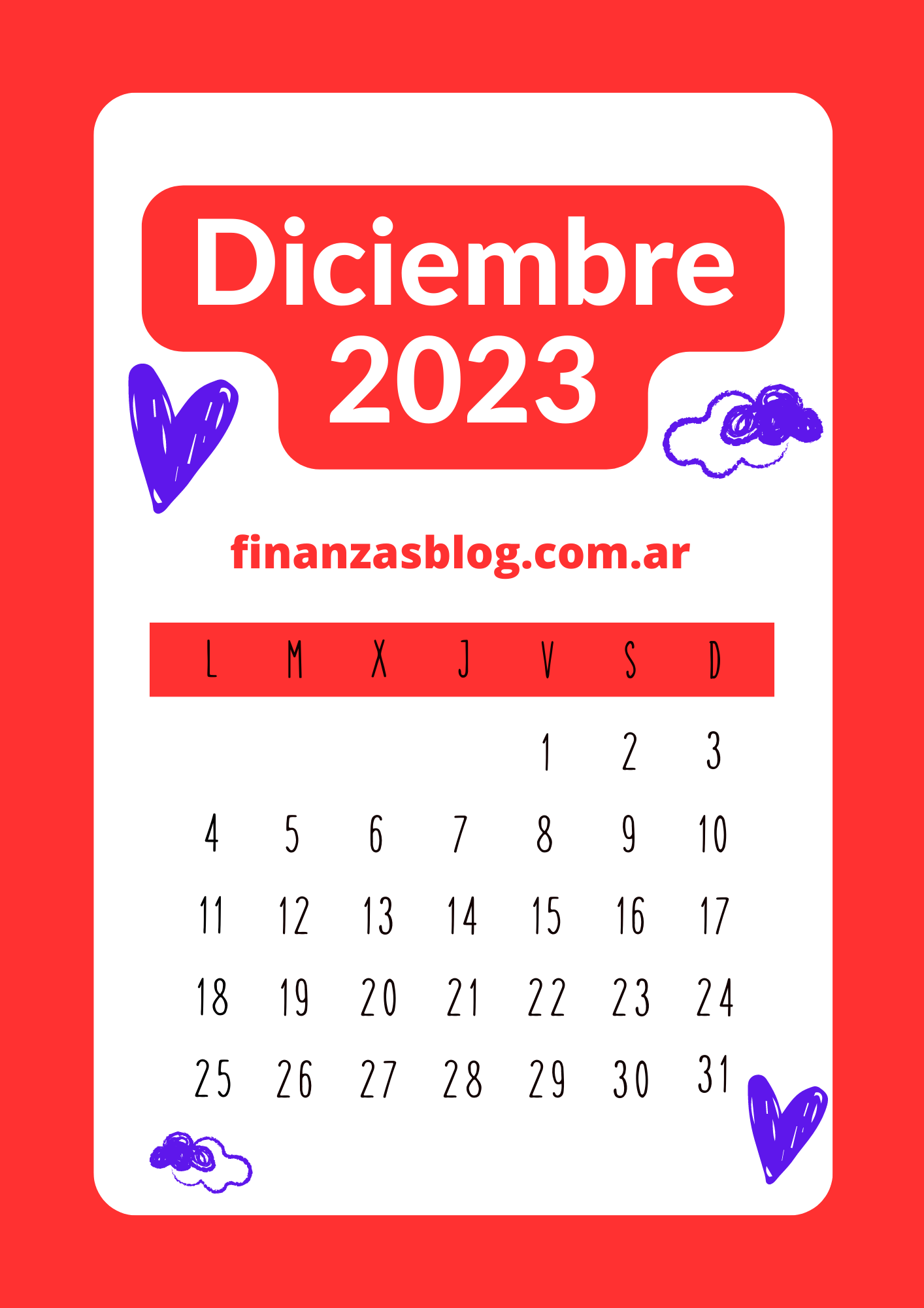 Calendario 2023 Argentina PDF
